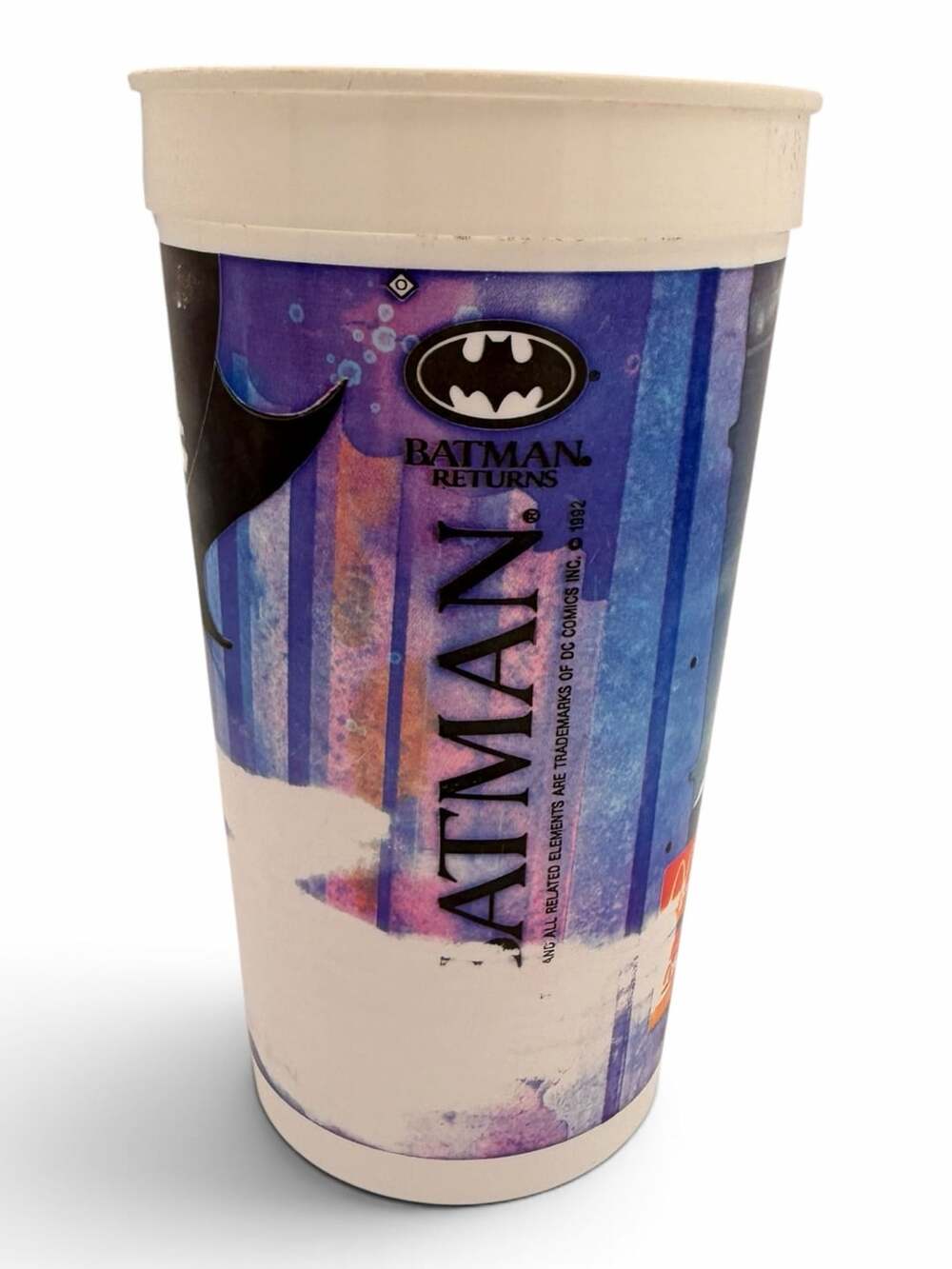 Vintage 1992 McDonald's Batman Returns Plastic Promotional Drink Cup